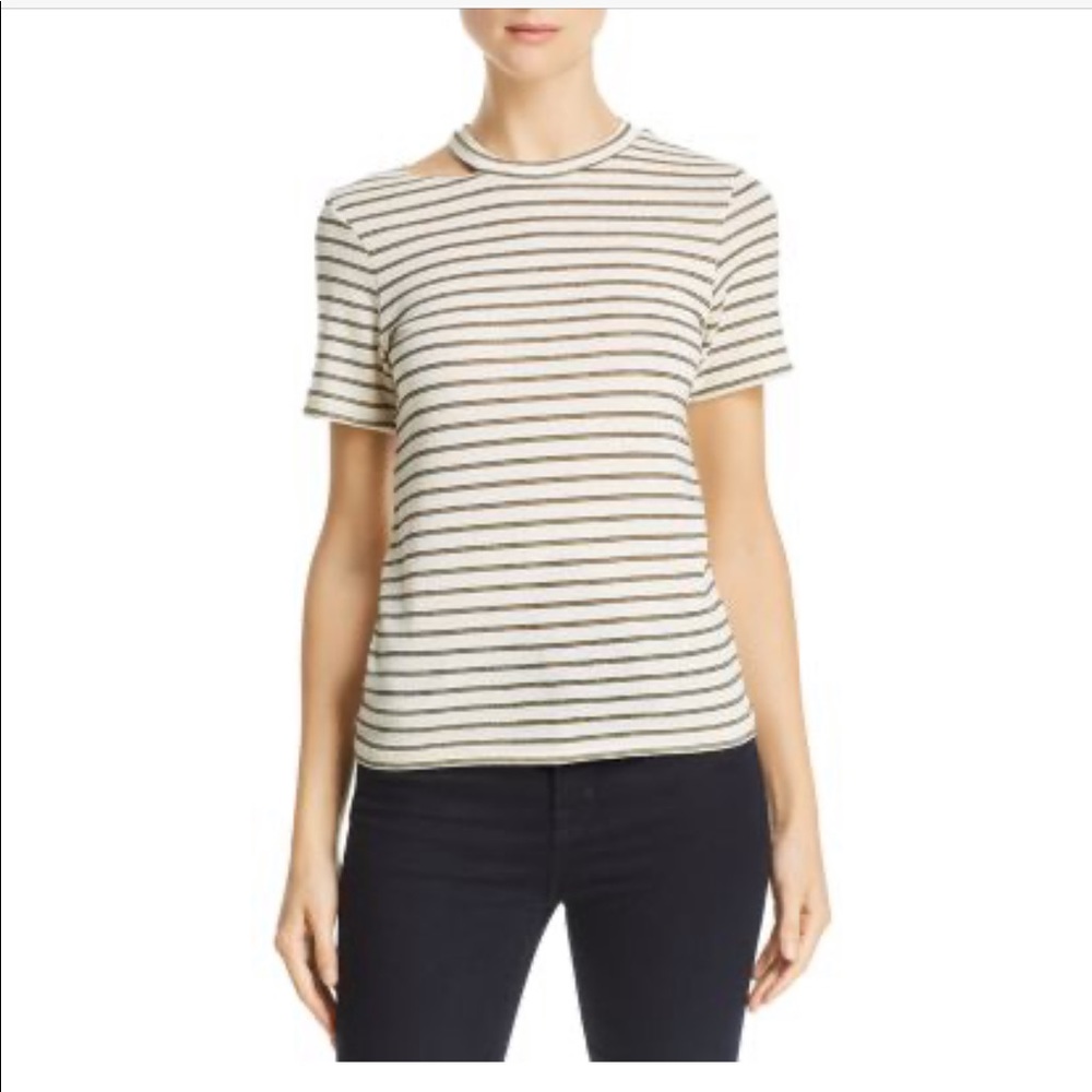 LNA Los Angeles NY Small Gold Stripe Top